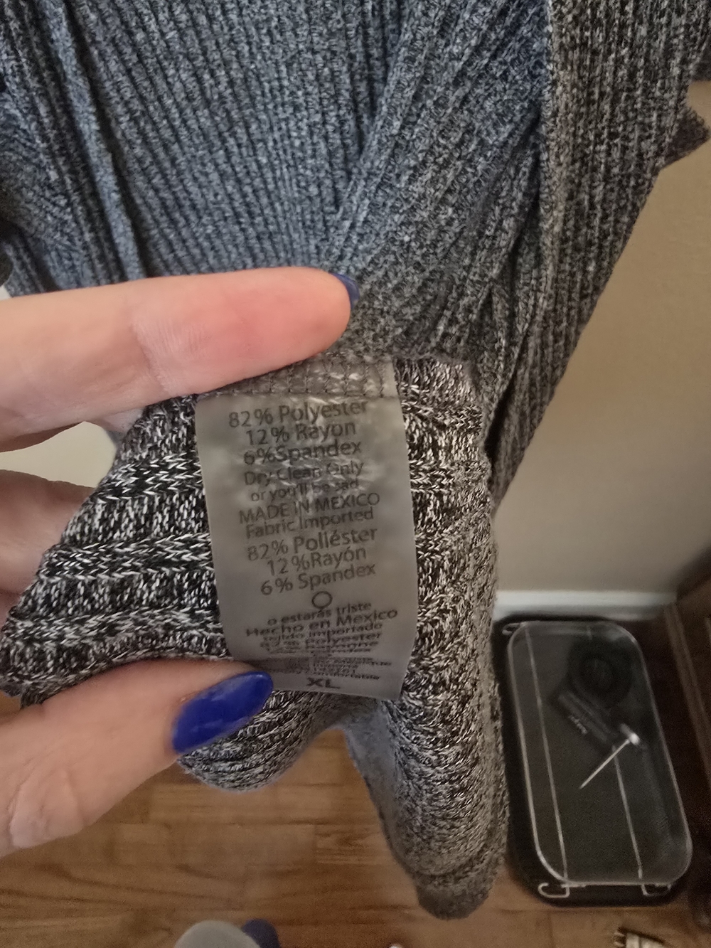 LuLaRoe Sarah Gray Ribbed Open Cardigan/Duster Size XL - Picture 5 of 5